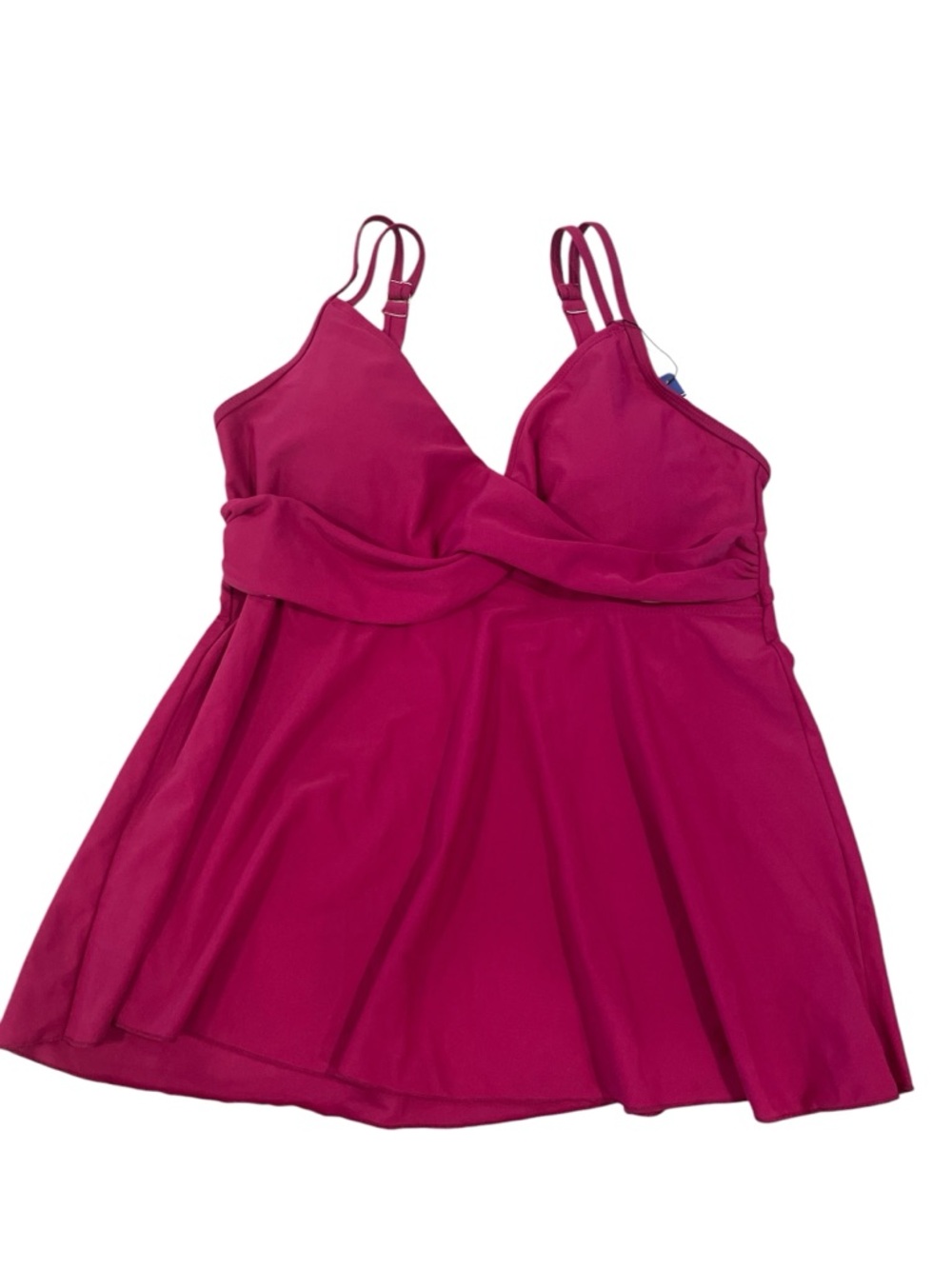 Hilor Women’s Tankini Swim Top Size 12 Magenta/Hot Pink NWT